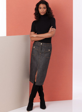 Butterick B7057 (PDF) | Butterick Sewing Pattern Misses' Pencil Skirt in Two Lengths
