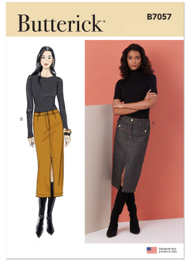 Butterick B7057 (PDF) | Butterick Sewing Pattern Misses' Pencil Skirt in Two Lengths | Front of Envelope