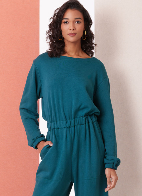 Butterick B7063 | Butterick Sewing Pattern Misses' Knit Jumpsuit with Length and Sleeve Variations