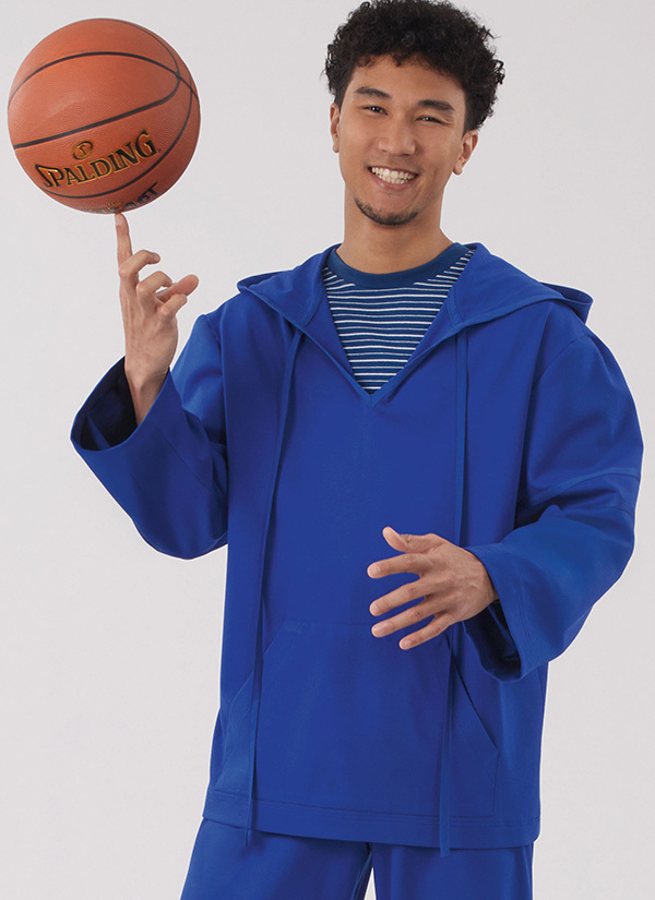Man in blue jacket