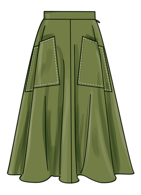 Simplicity S3169 | Simplicity Sewing Pattern Misses' and Women's Full Skirt with Pocket Variations