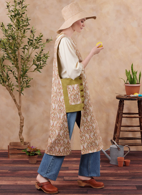 Simplicity S3258 | Simplicity Sewing Pattern Misses' Reversible Cobbler Apron and Hat in Three Sizes S, M and L