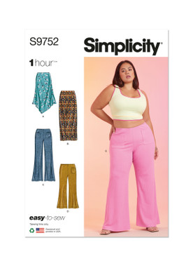 S9752 | Women's Knit Skirts and Pants in Two Lengths | Front of Envelope
