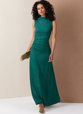 Vogue Patterns V2128 | Misses' Knit Dress with Ruching and Sleeve Variations