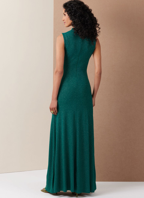 Vogue Patterns V2128 | Misses' Knit Dress with Ruching and Sleeve Variations